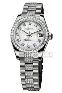 Rolex LADY-DATEJUST 179136 White Mother of Pearl Dial with Diamond Bracelet(179136WhiteMotherofPearlDialwithDiamondBracelet) <em>watch</em>