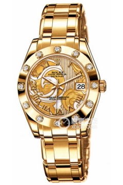 Rolex PEARLMASTER 81318 Painted Gold Mother of Pearl Iridescent Dial(81318PaintedGoldMotherofPearlIridescentDial) <em>watch</em>