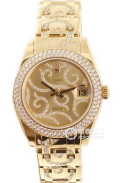 Rolex PEARLMASTER 81338 Champagne Vine Pattern with Diamonds(81338ChampagneVinePatternwithDiamonds) <em>watch</em>