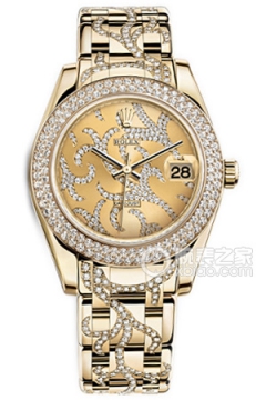 Rolex PEARLMASTER 81338 Champagne Flame Pattern with Diamonds(81338ChampagneFlamePatternwithDiamonds) <em>watch</em>
