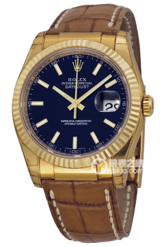 Rolex DATEJUST 116138 Brown Leather Strap(116138BrownLeatherStrap) <em>watch</em>