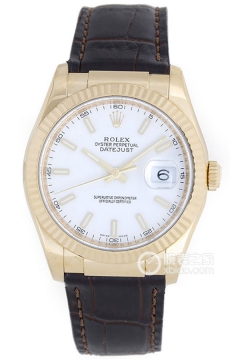 Rolex DATEJUST 116138 White Dial Alligator Strap(116138WhiteDialAlligatorStrap) <em>watch</em>