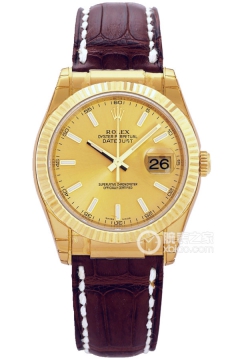 Rolex DATEJUST 116138 Gold Dial Leather Strap(116138GoldDialLeatherStrap) <em>watch</em>