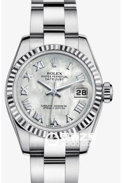 Rolex LADY-DATEJUST 179174 White Mother-of-Pearl Roman Dial(179174WhiteMotherofPearlRomanDial) <em>watch</em>