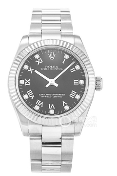 Rolex OYSTER PERPETUAL 177234 Black Dial with Diamonds(177234BlackDialwithDiamonds) <em>watch</em>