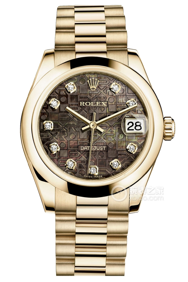 Rolex LADY-DATEJUST 178248 Black Mother of Pearl Floral Pattern Dial