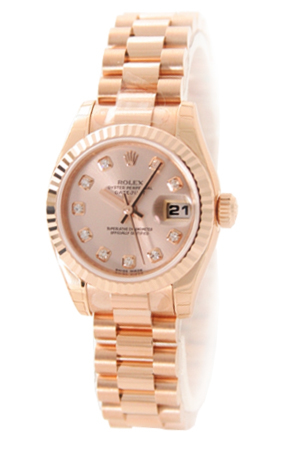 Rolex LADY-DATEJUST 178275 Hour Markers with Diamonds