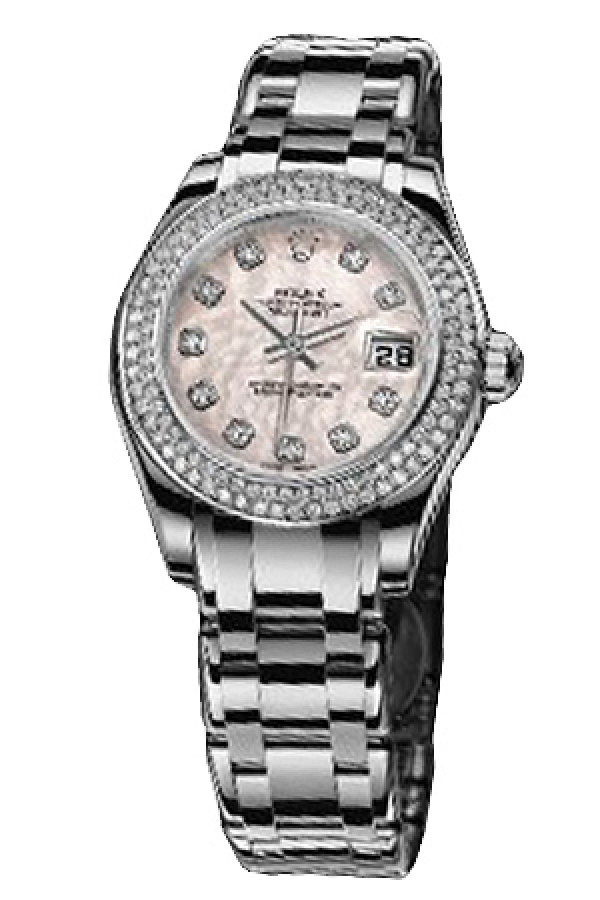 Rolex PEARLMASTER 80339 Pink Mother of Pearl