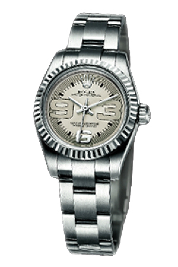 Rolex OYSTER PERPETUAL 176234 Silver Dial with Large 3 and 9 Markers