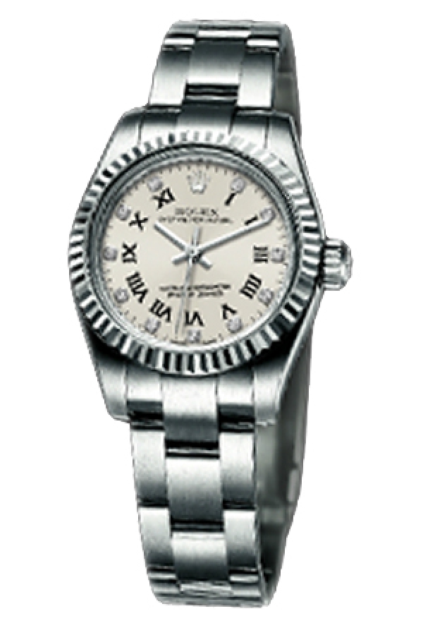 Rolex OYSTER PERPETUAL 176234 Silver Dial with Diamonds