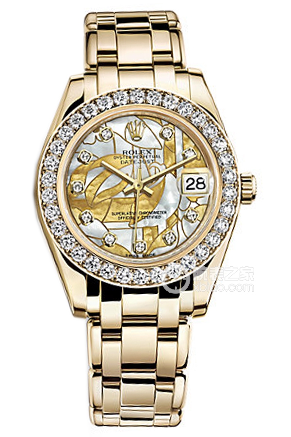Rolex LADY-DATEJUST 81298 Gold Crystal with Diamonds