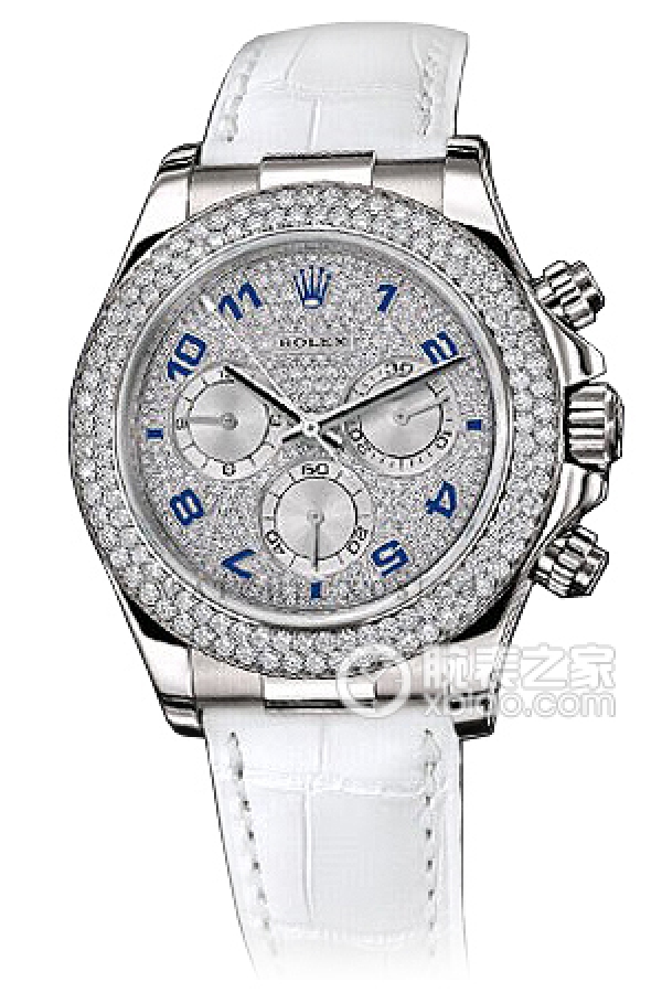 Rolex COSMOGRAPH DAYTONA 116589 RBR Paved with Diamonds and Blue Enamel Arabic Numerals