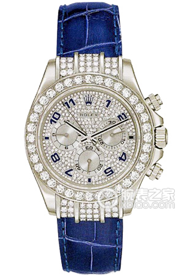 Rolex COSMOGRAPH DAYTONA 116599 RBR Paved with Diamonds and Blue Enamel Arabic Numerals