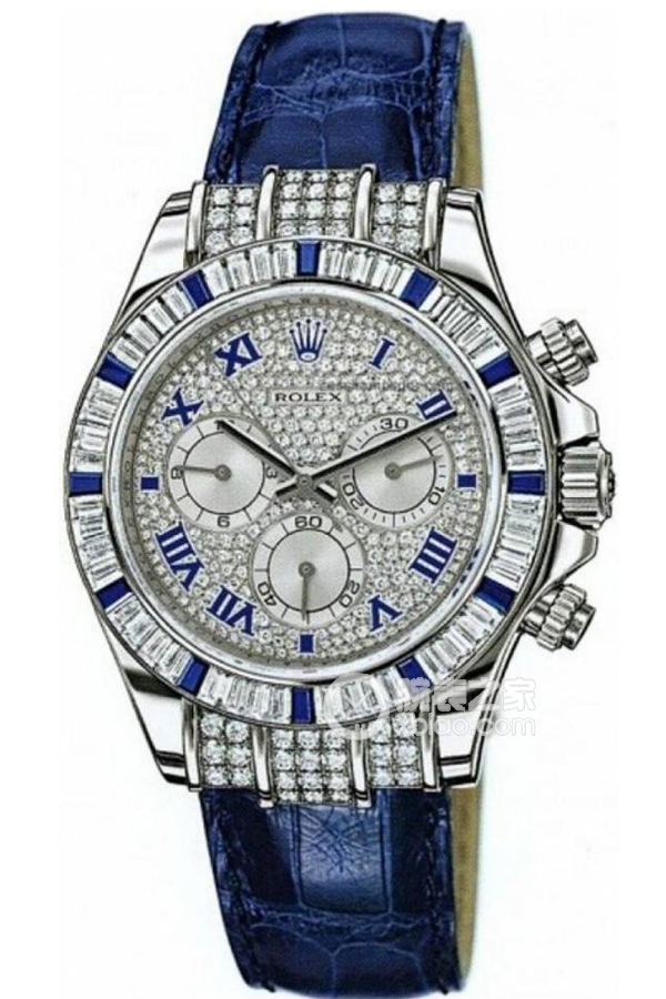 Rolex COSMOGRAPH DAYTONA 116599 12sa Paved with Diamonds and Blue Enamel Roman Numerals
