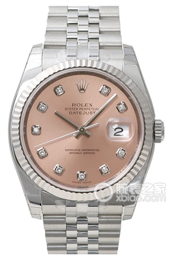 Rolex DATEJUST 116234-63600 Pink Dial with 10 Diamonds