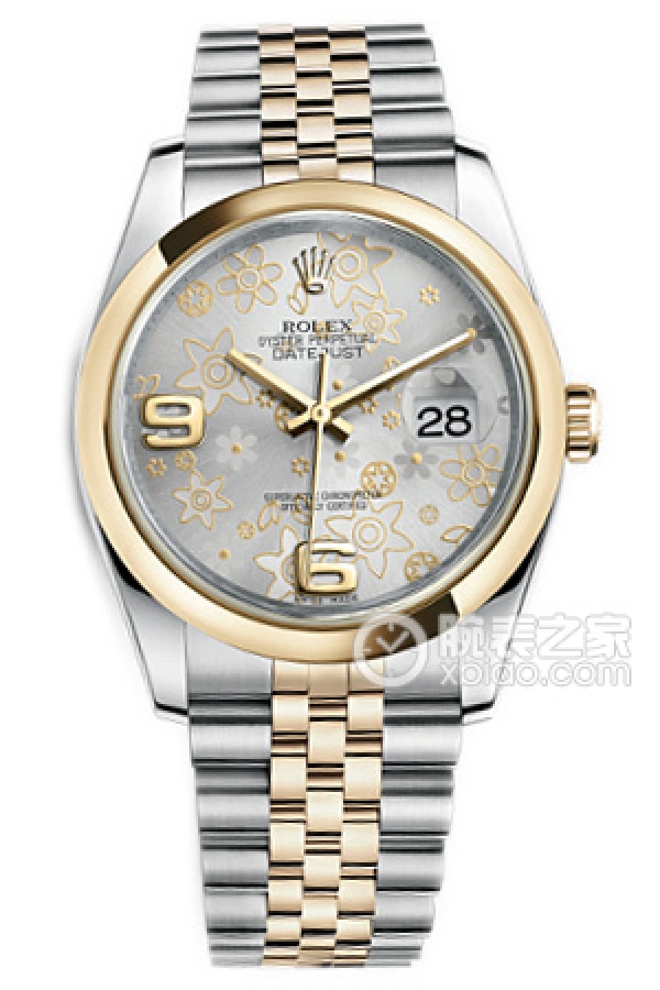 Rolex DATEJUST 116203 Silver Floral Dial