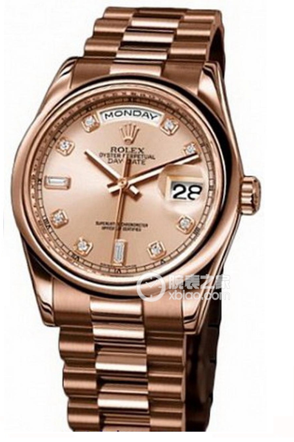 Rolex DAY-DATE 118205 Pink Dial with Diamonds