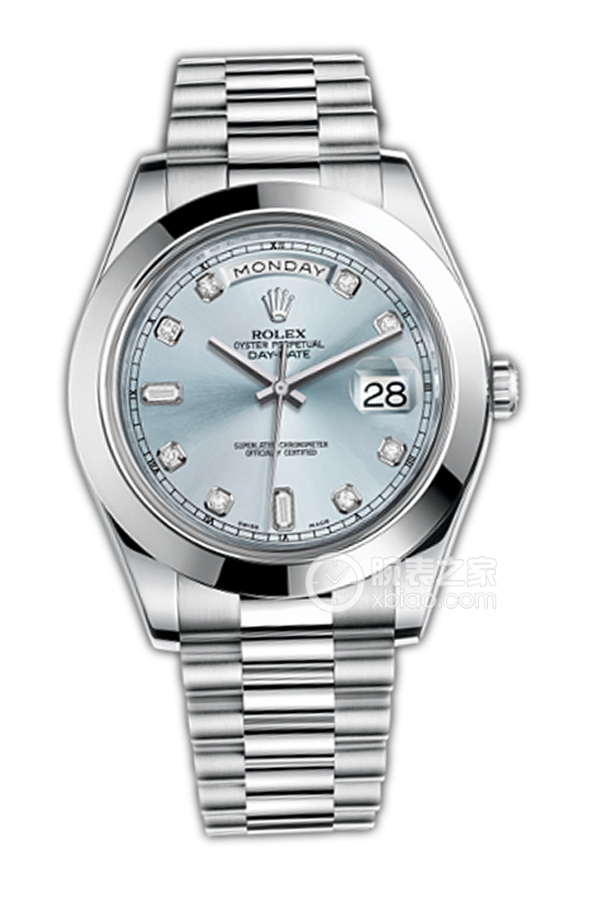 Rolex DAY-DATE 218206-83216 A Ice Blue Dial with Roman Numerals