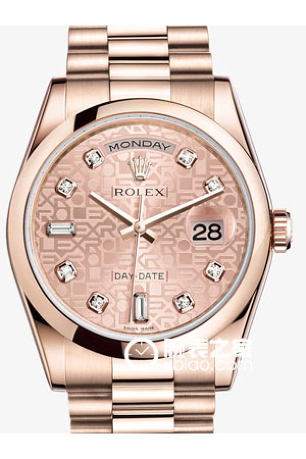 Rolex DAY-DATE 118205F Pink Dial with Diamonds