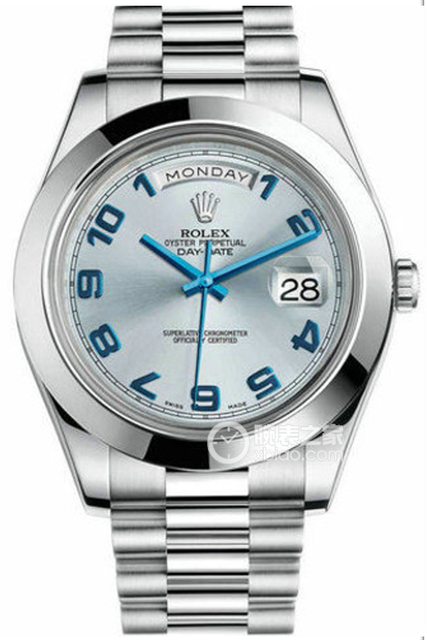 Rolex DAY-DATE 218206-83216 Ice Blue Dial with Numerals