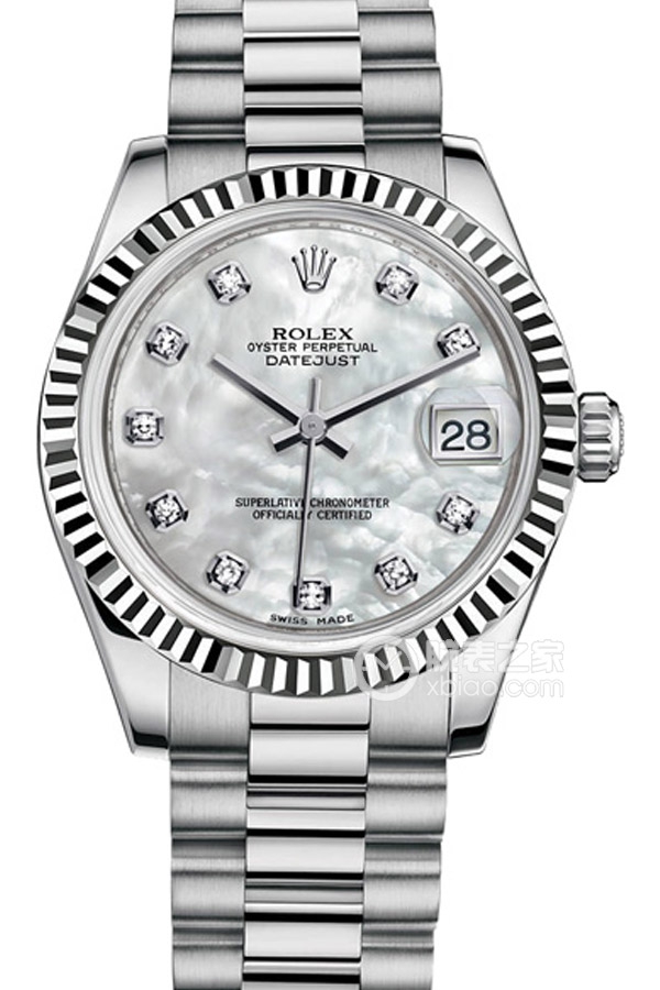 Rolex LADY-DATEJUST 178279 White Mother of Pearl Dial with Diamonds