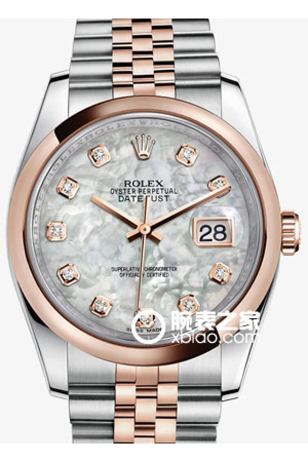 Rolex DATEJUST 116201-63601NG White Mother of Pearl Dial with Diamonds