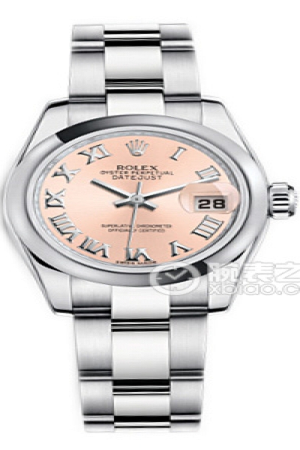 Rolex LADY-DATEJUST 179160-72130 Pink Dial with Roman Numerals