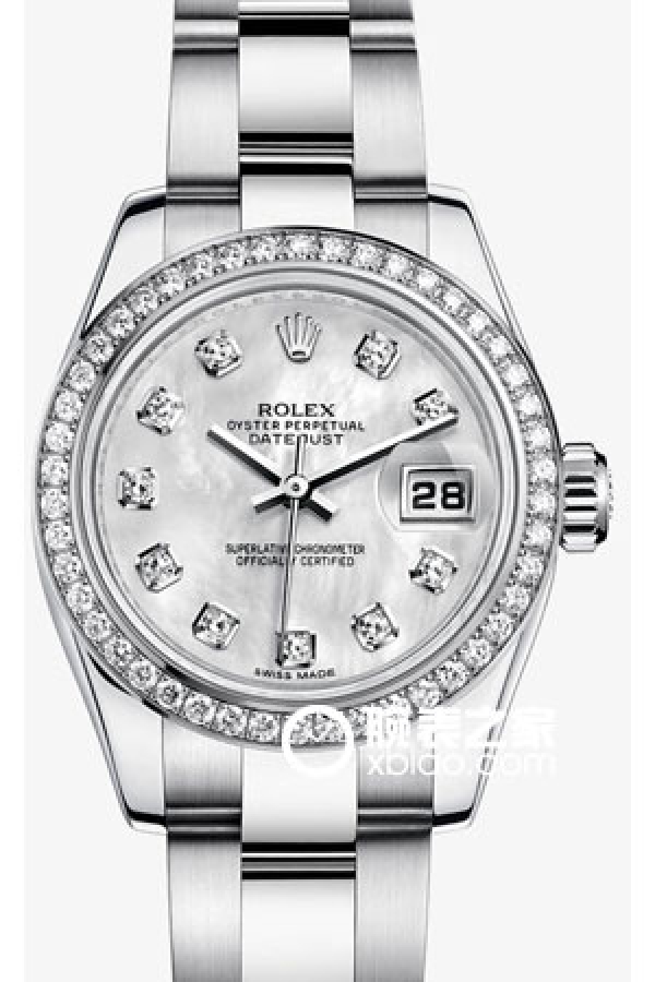 Rolex LADY-DATEJUST 179384 White Mother of Pearl Dial with Diamonds