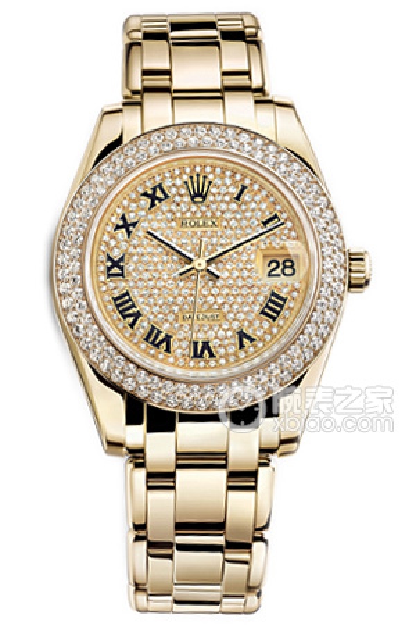 Rolex PEARLMASTER 81338 Full Pave Diamond Dial