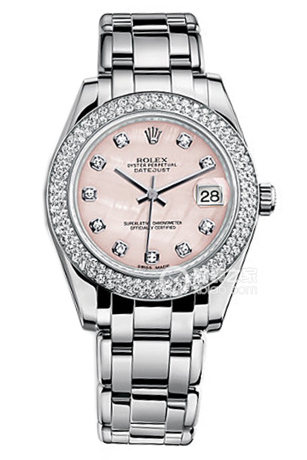 Rolex LADY-DATEJUST 81339 Pink Mother of Pearl Dial with Diamonds