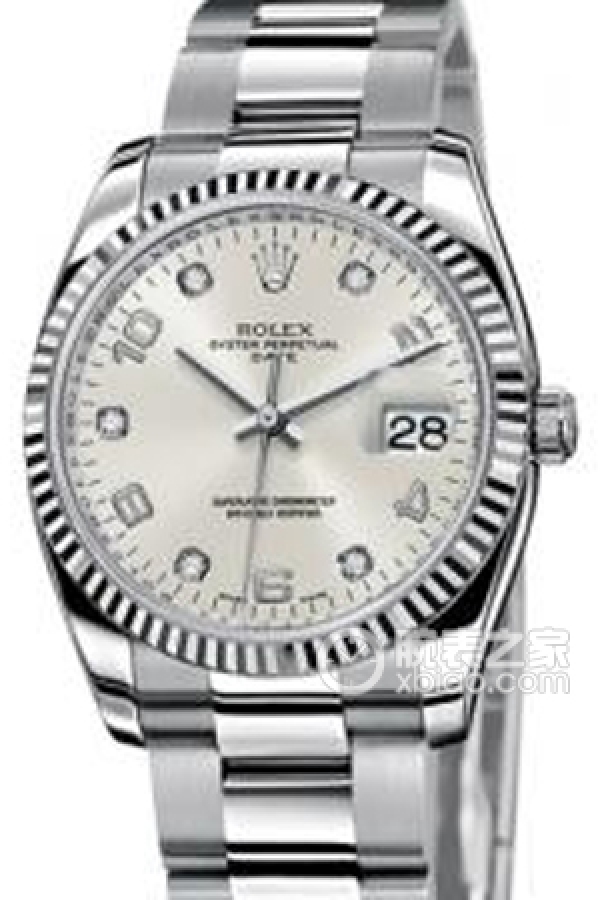 Rolex OYSTER PERPETUAL 114200-70190Silver Dialwith Diamonds