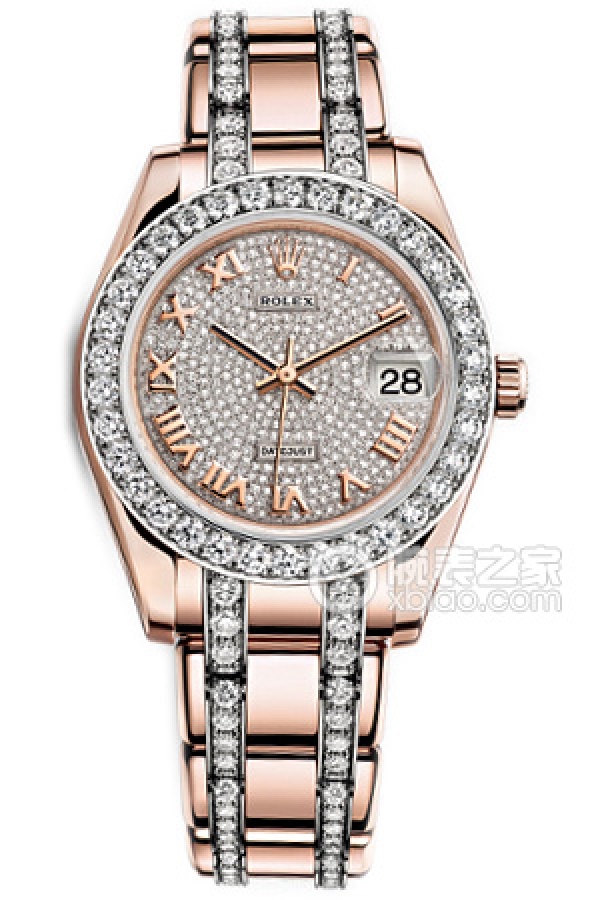 Rolex PEARLMASTER 81285 Full Pave Diamond Dial