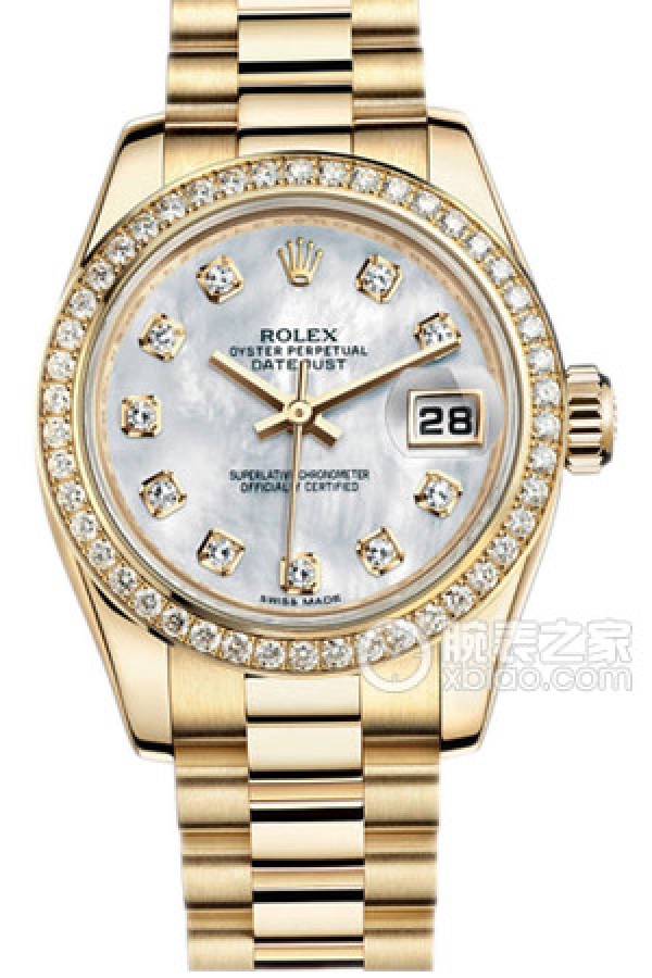 Rolex LADY-DATEJUST 179138-83138 White Mother of Pearl Dial with Diamonds