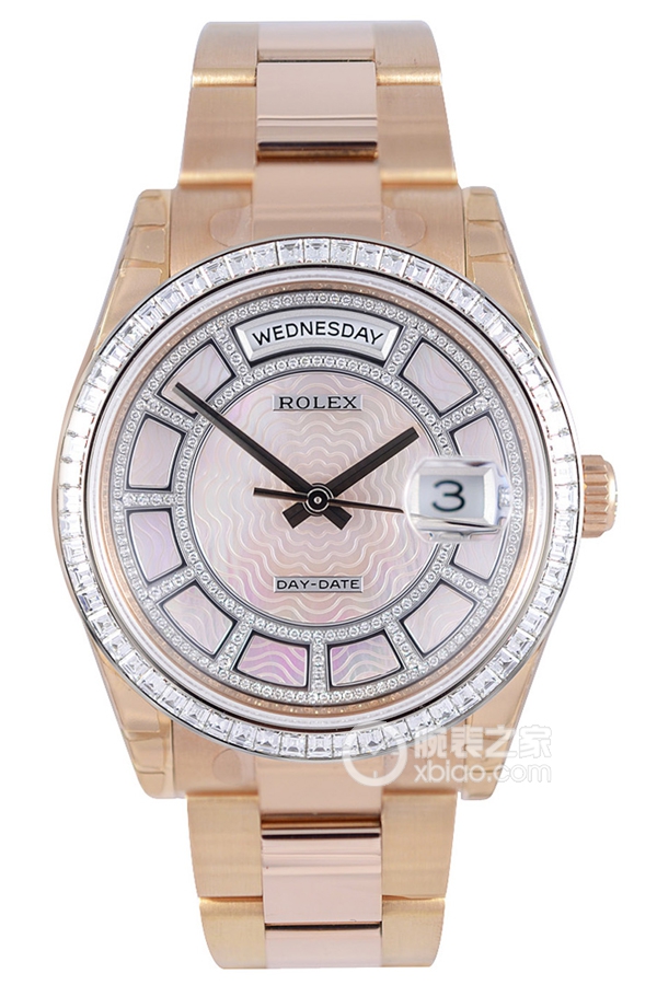 Rolex DAY-DATE 118395BR Rose Gold with Diamonds