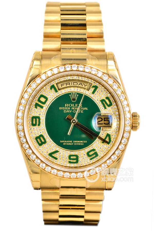 Rolex DAY-DATE 118348-83208 DPA Green Dial with Diamonds