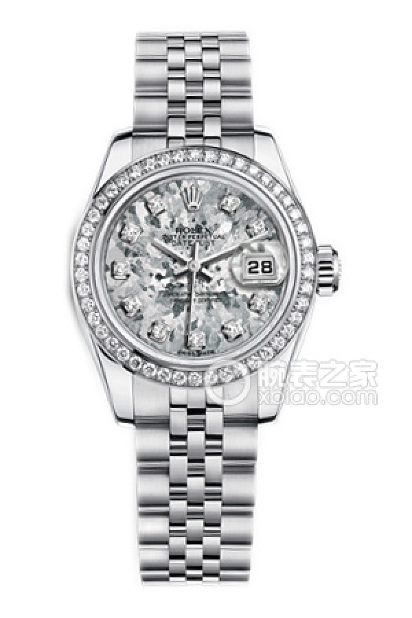 Rolex LADY-DATEJUST 179384 Gray Gold Crystal Dial with Diamonds