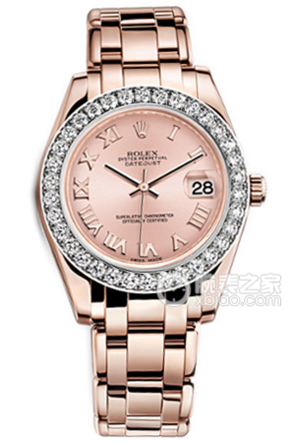 Rolex PEARLMASTER 81285 Pink Roman Dial