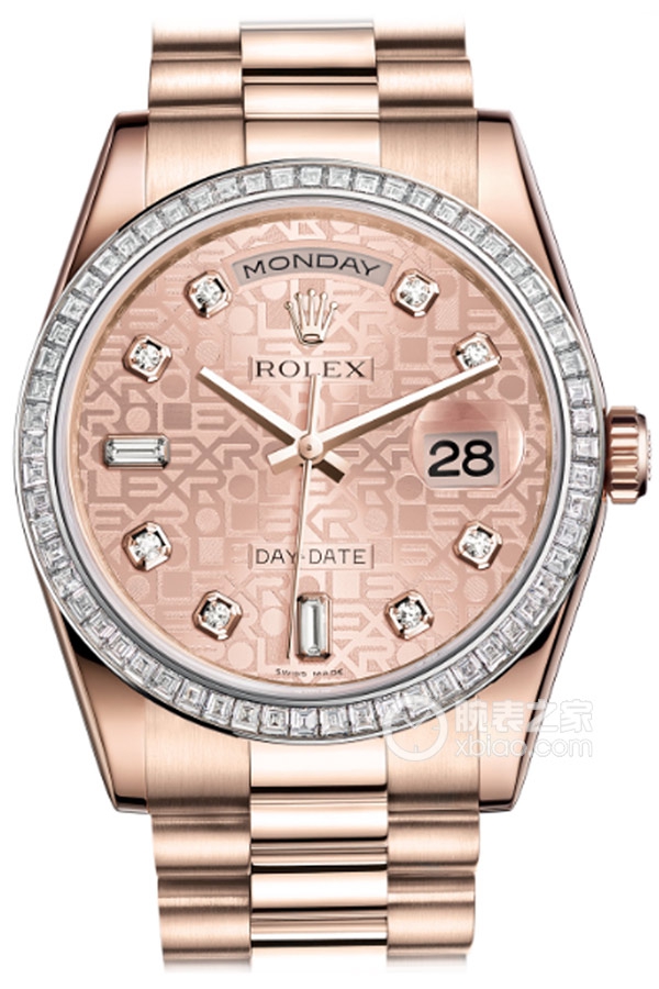 Rolex DAY-DATE 118395BR Pink Dial with Diamonds
