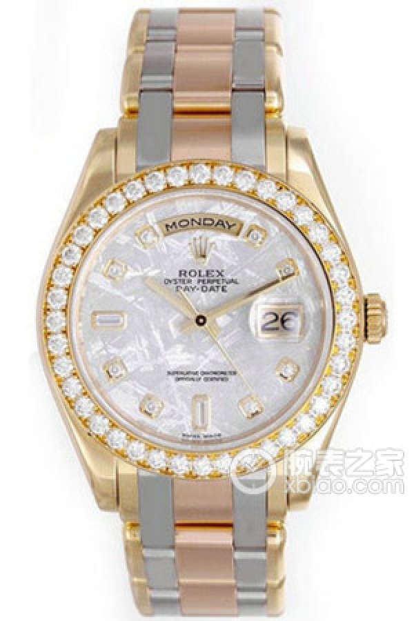 Rolex DAY-DATE 18948-72748 Tri-color Gold Meteorite Dial
