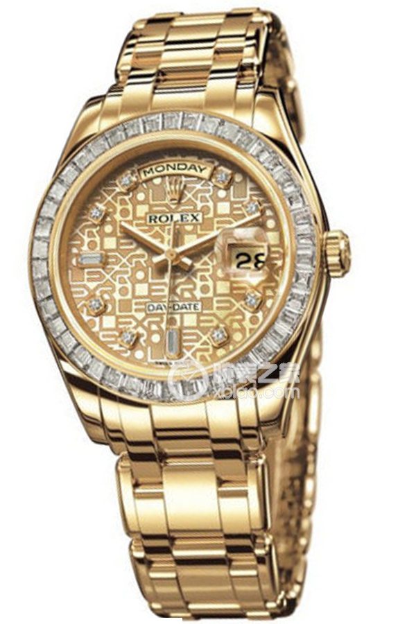 Rolex DAY-DATE 18958-72748 Square Diamond Commemorative Dial