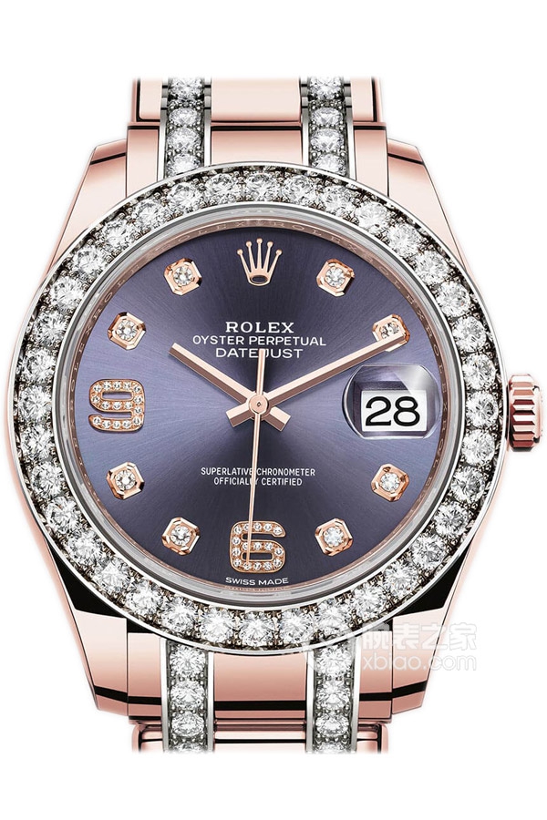 Rolex PEARLMASTER 86285 Purple Dial with Diamond Bracelet