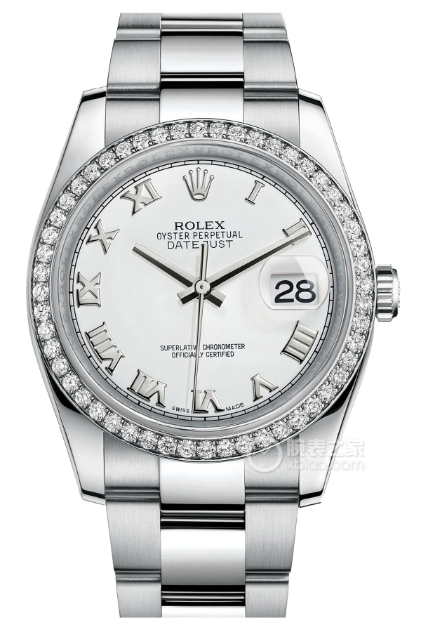 Rolex DATEJUST 116244 White Dial with Diamond Bezel