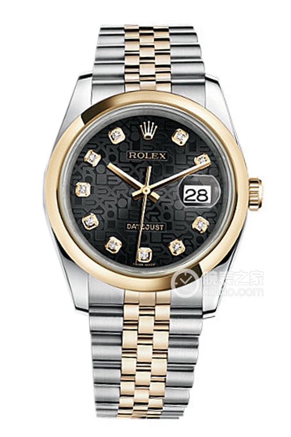 Rolex DATEJUST 116203 Black Dial with Commemorative Pattern and Diamonds