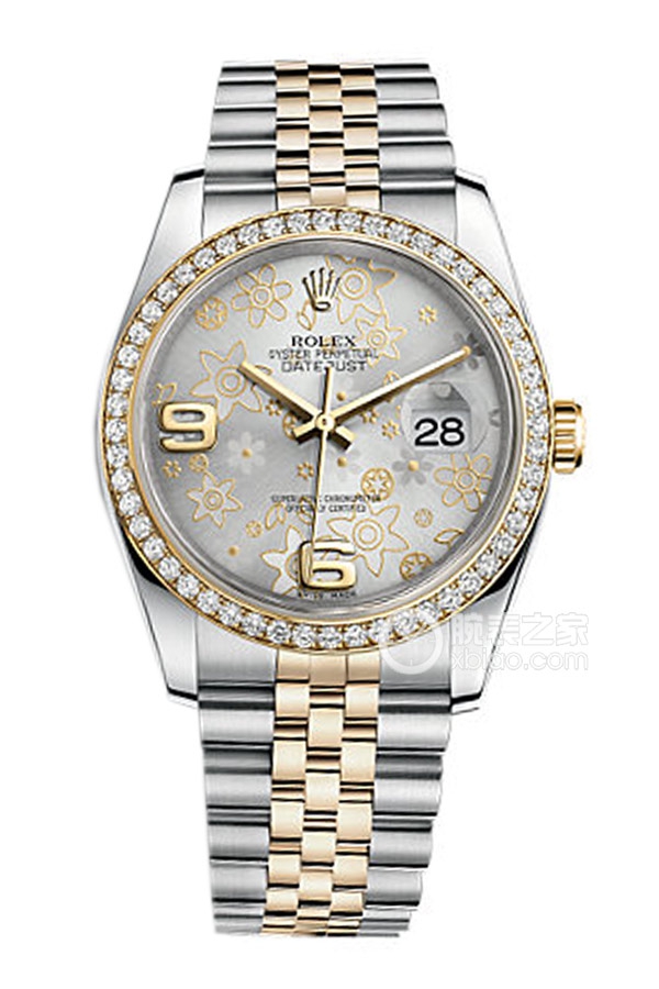 Rolex DATEJUST 116243 Silver Floral Pattern Dial