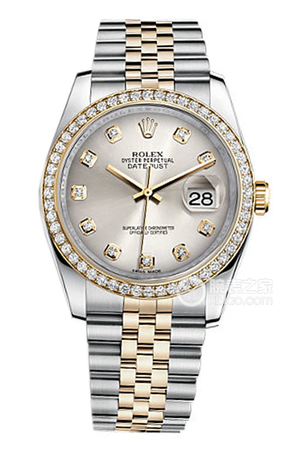 Rolex DATEJUST 116243Silver Dialwith Diamonds