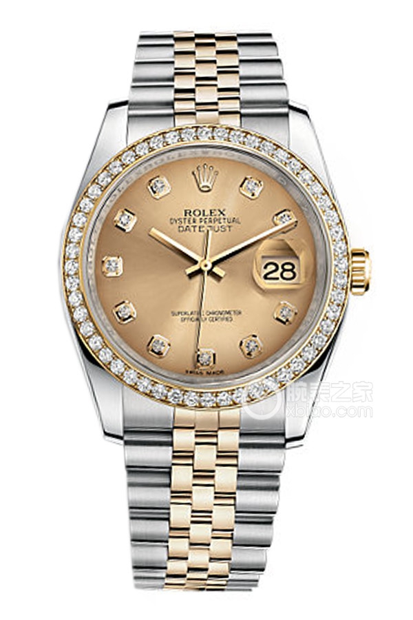Rolex DATEJUST 116243 Gold Dial with Diamonds and Commemorative Bracelet