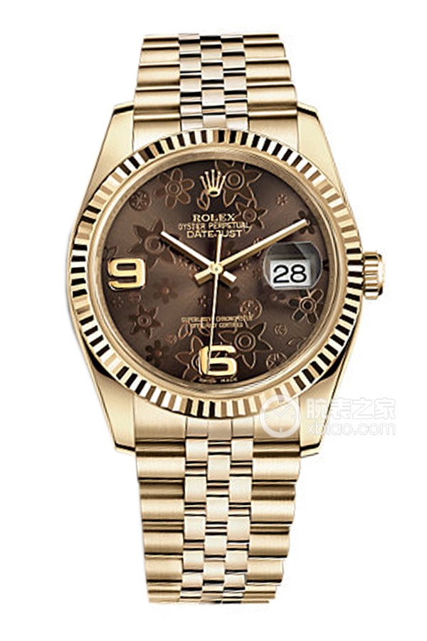 Rolex DATEJUST 116238 Bronze Floral Pattern