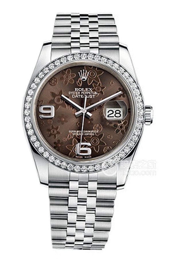Rolex DATEJUST 116244 Bronze Floral Pattern