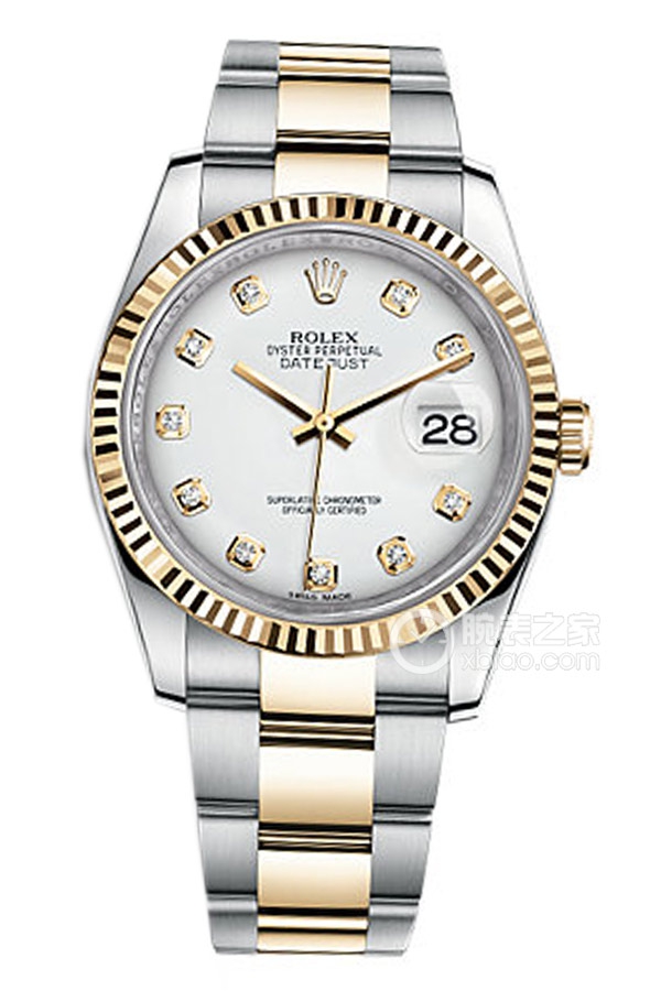 Rolex DATEJUST 116233White Dialwith Diamonds