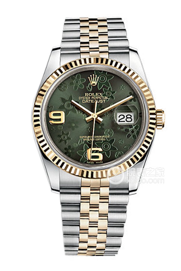 Rolex DATEJUST 116233 Green Floral Pattern Dial